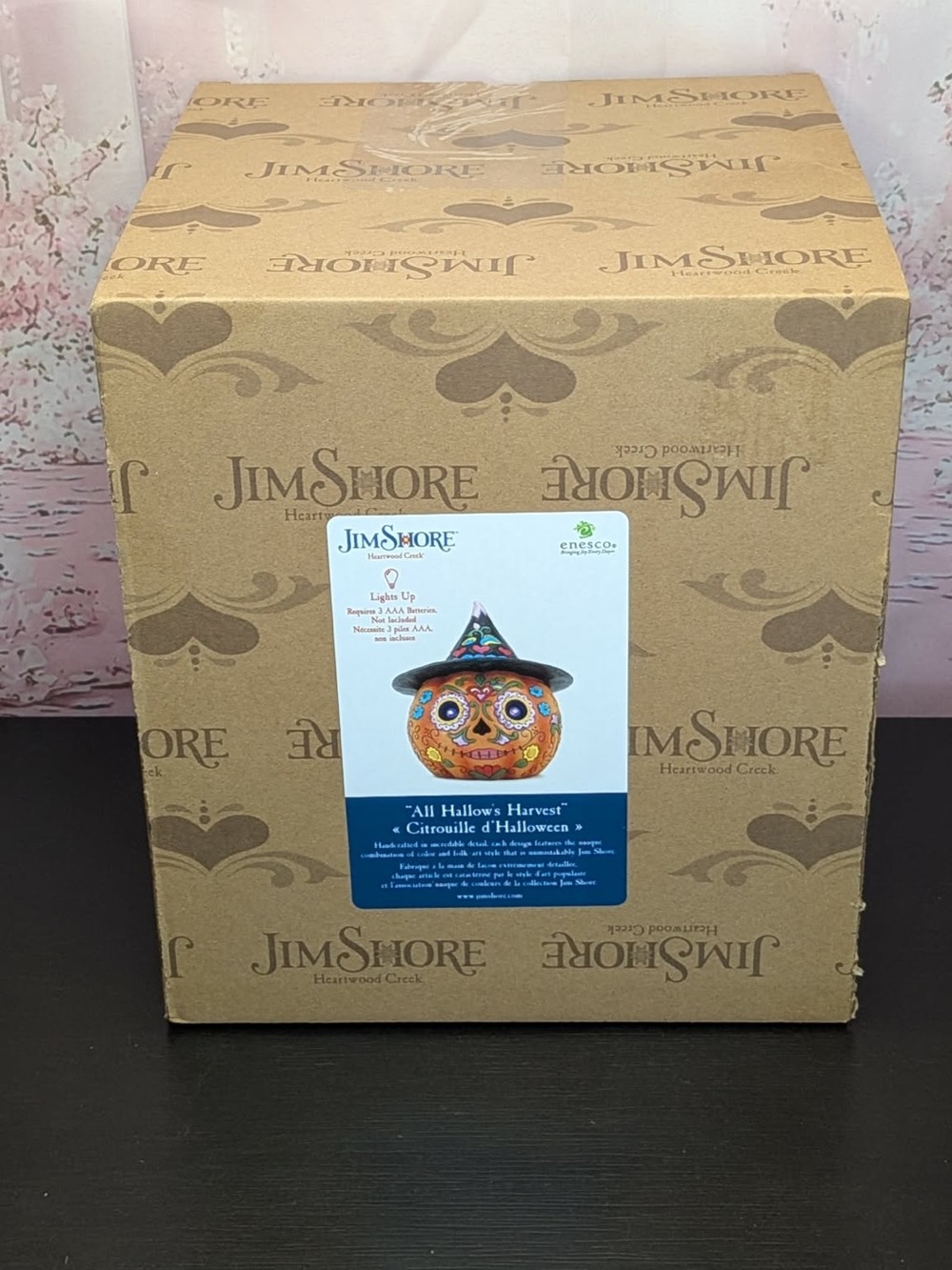 Jim Shore Heartwood Creek All Hallows Harvest Day of Dead LED Jack O Lantern NIB